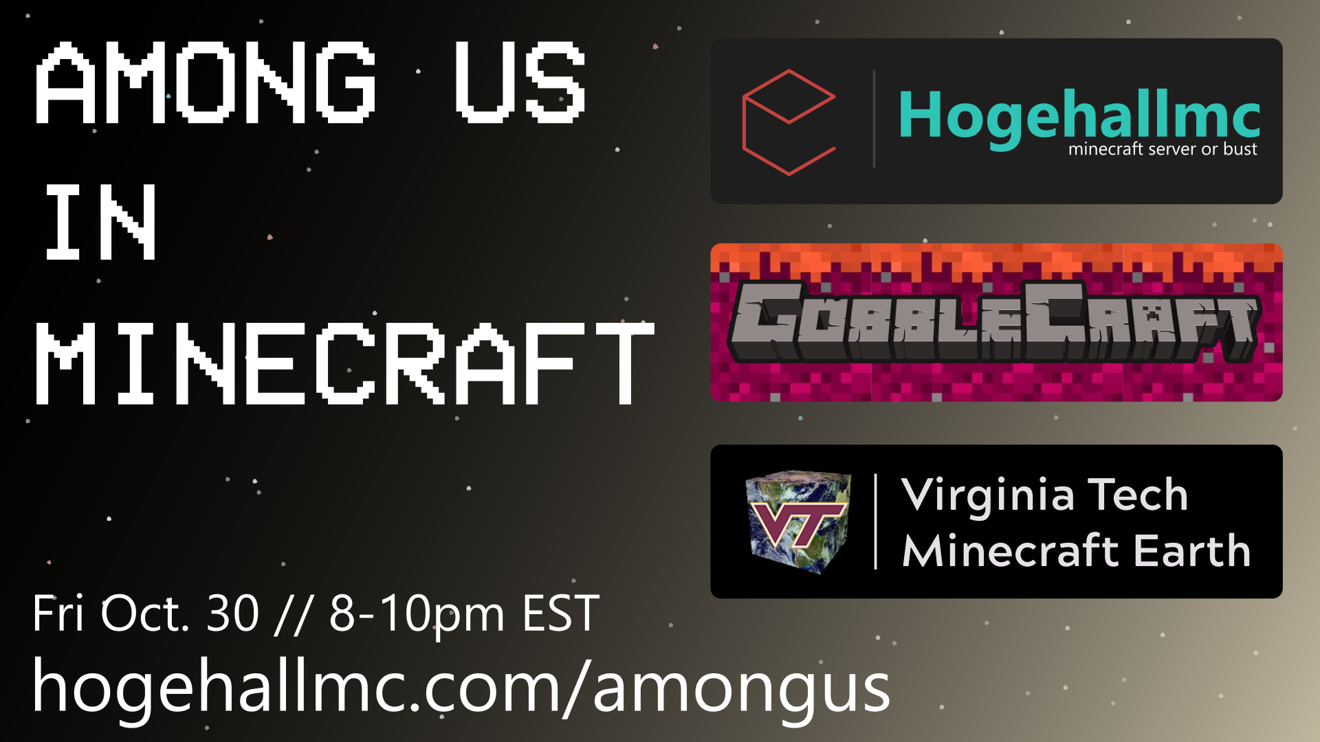 Among Us in Minecraft by Hogehallmc, Gobblecraft, and VT Minecraft Earth